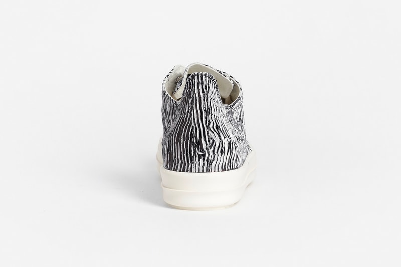 Rick Owens DRKSHDW Rubber Low Zebra sneaker release info spring summer 2018