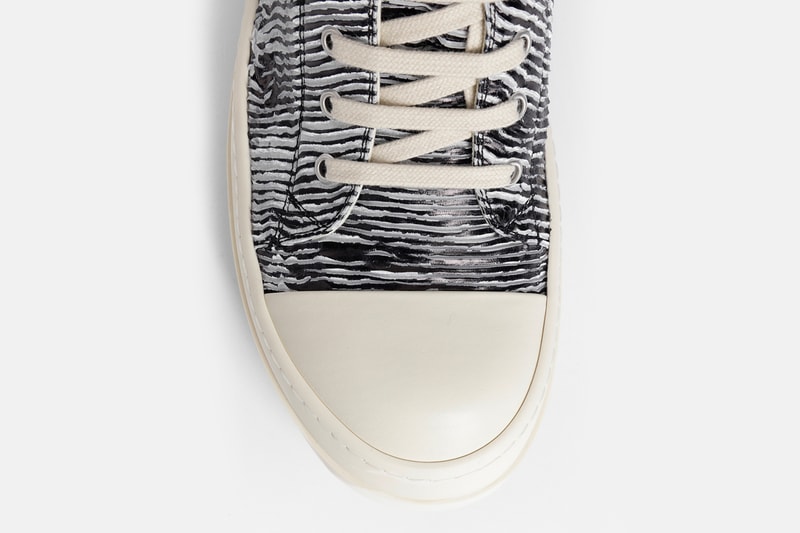 Rick Owens DRKSHDW Rubber Low Zebra sneaker release info spring summer 2018