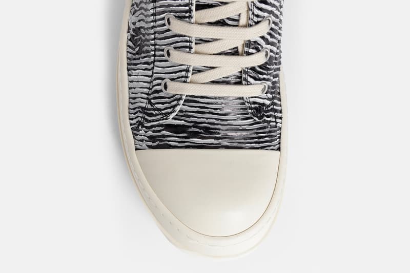 Rick Owens DRKSHDW Rubber Low Zebra sneaker release info spring summer 2018