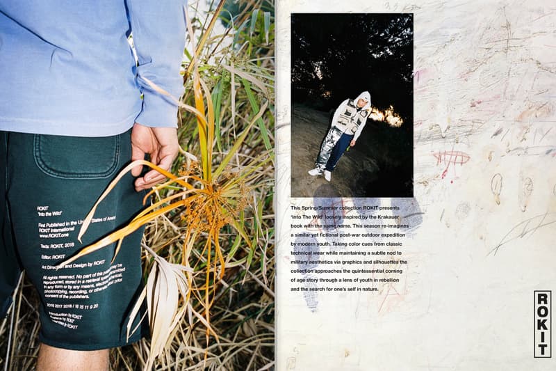 ROKIT Spring Summer 2018 Into The Wild collection lookbook release info Jon Krakauer book hoodies track pants shorts T-shirts