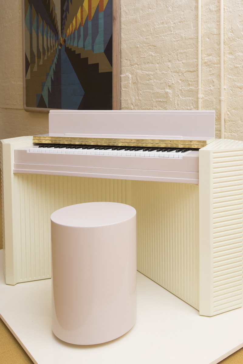 Field Studies Design Sight Unseen Furniture Collection Seth Rogen Jason Schwartzman Thaddeus Wolfe Ignacio Mattos Ladies & Gentlemen Kareem Kelly Wearstler Aimee Song Kelly Behun Narciso Rodriguez  Home Studios Natasha Royt Harry Nuriev Liam Gillick Fernando Mastrangelo Boyd Holbrook Christopher Stuart Julia Dault Tyler Hays Andrew Kuo Rafael de Cardenas Mel Ottenberg The Principals Angel Olsen Bower Chair Mirror Candlesticks Piano
