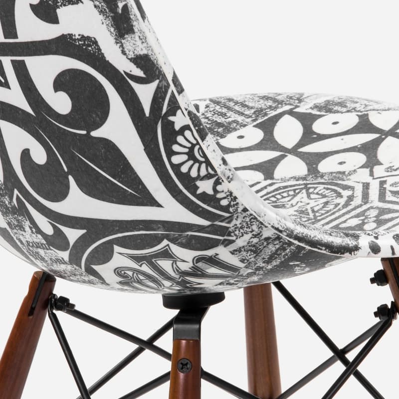 Shepard Fairey Modernica Side Shell Dowel Chair collaboration