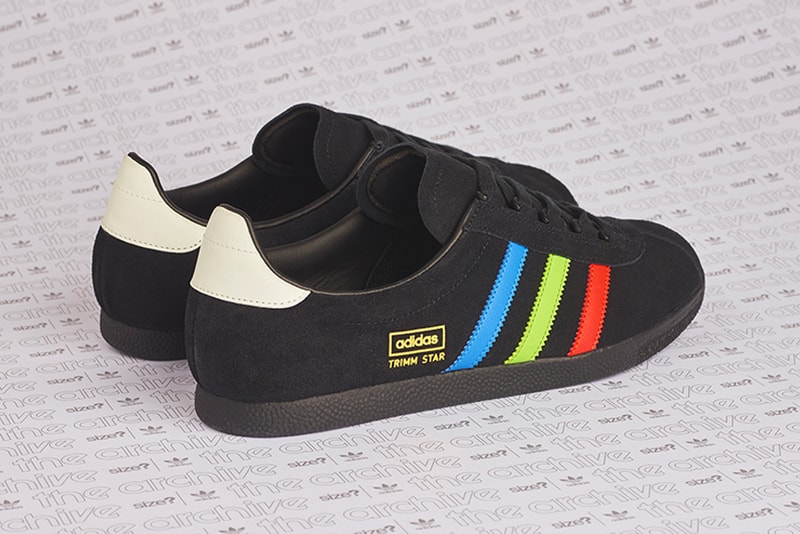 size? adidas Originals Trimm Star “VHS” black release date info exclusive sneaker retro