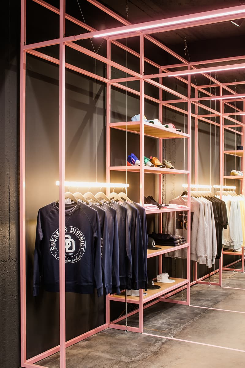 Sneaker District Store Antwerp Belgium Nike Raf Simons Kvadrat Elephant Print Architecture Design Interior Exterior Influence Inspiration Address Details Opening