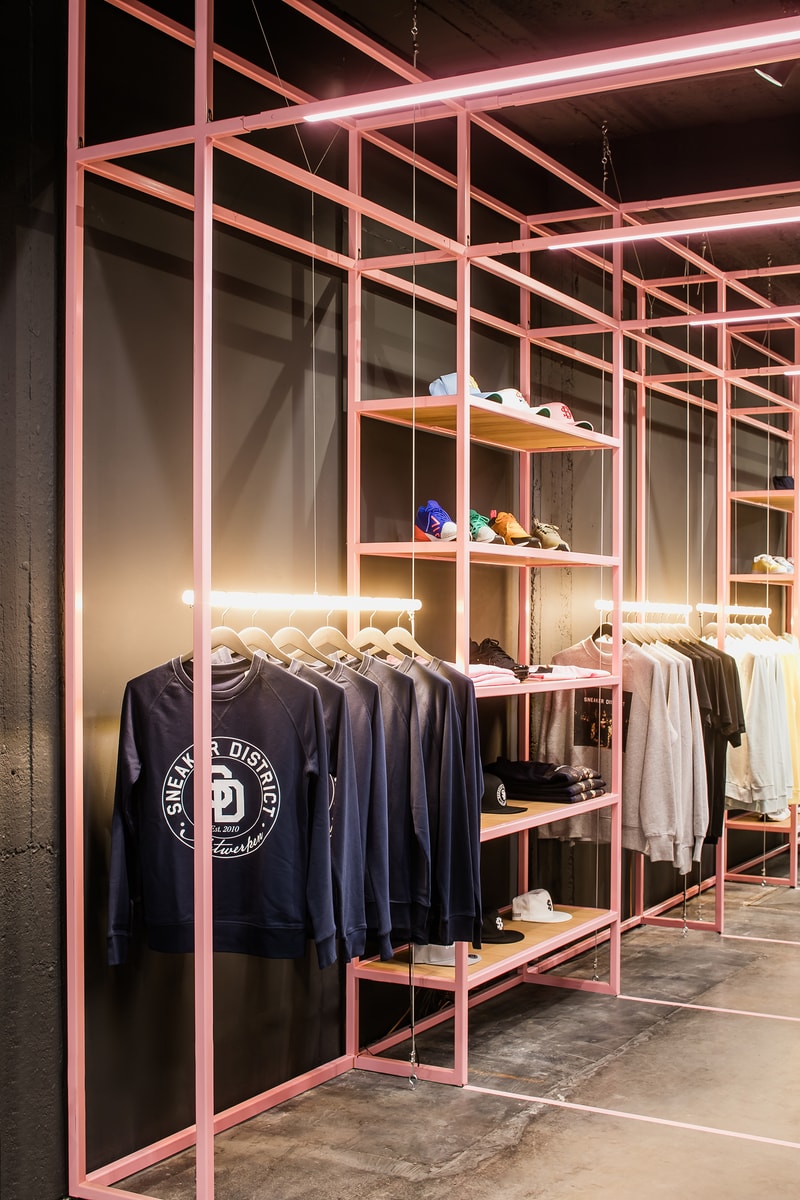 Sneaker District Store Antwerp Belgium Nike Raf Simons Kvadrat Elephant Print Architecture Design Interior Exterior Influence Inspiration Address Details Opening