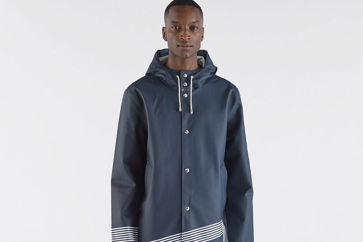 Band of Outsiders & Stutterheim Reveal Pinstriped Collaboration