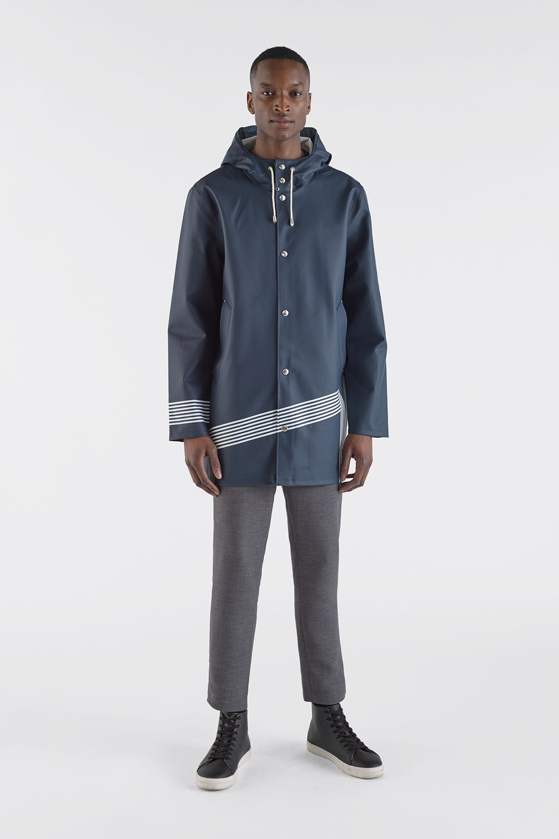 Band of Outsiders Stutterheim Fall Winter 2018 FW 2018 London Fashion Week Mens Raincoat Collaboration Collection