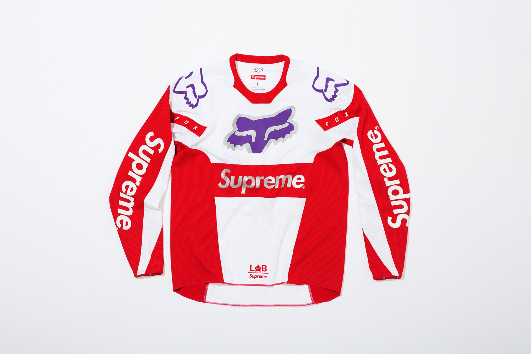 Supreme x Fox Racing Moto Jersey Top Red Front
