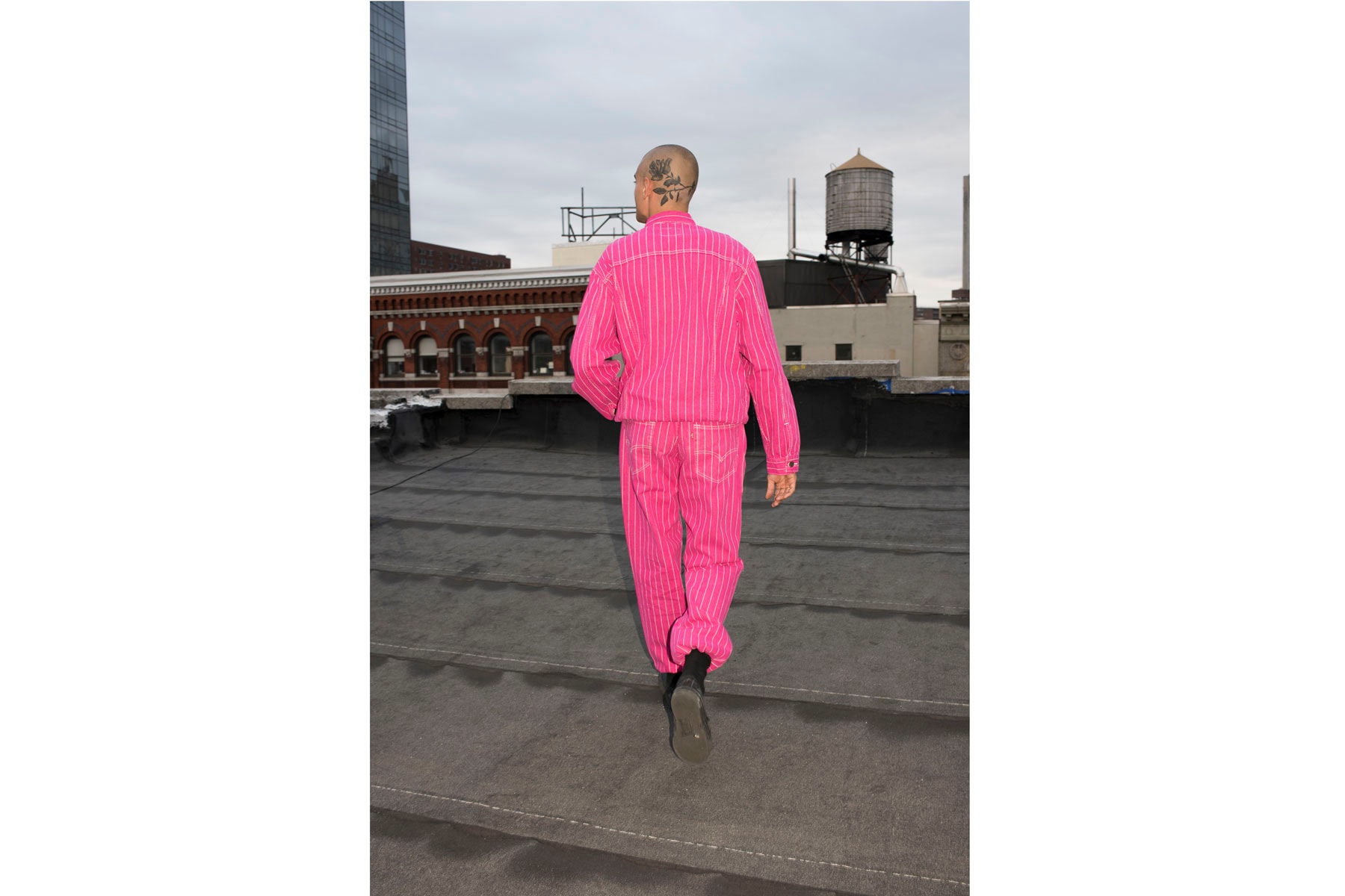 Supreme x Levi's Trucker Jacket pink lookbook