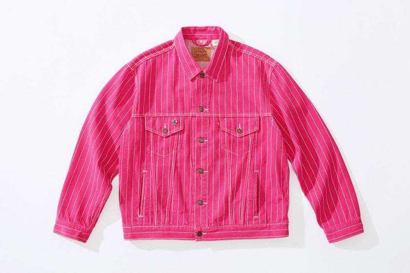 Supreme x Levi's Trucker Jacket pink