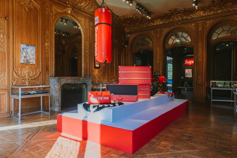 Supreme Exhibition Auction Artcurial Louis Vuittion Kaws George Condo cream bogo box logo football bike collaboration grail rare Cash Rules Everything Around Me Barbara Kruger mike tyson kermit 150 pieces streetwear sale Fabien Naudan