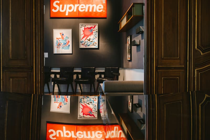 Supreme Exhibition Auction Artcurial Louis Vuittion Kaws George Condo cream bogo box logo football bike collaboration grail rare Cash Rules Everything Around Me Barbara Kruger mike tyson kermit 150 pieces streetwear sale Fabien Naudan