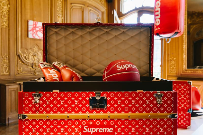 Supreme Exhibition Auction Artcurial Louis Vuittion Kaws George Condo cream bogo box logo football bike collaboration grail rare Cash Rules Everything Around Me Barbara Kruger mike tyson kermit 150 pieces streetwear sale Fabien Naudan