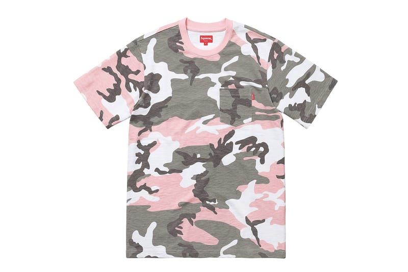 今季入荷Supreme pocket tee pink camo Tシャツ/カットソー(半袖/袖なし)