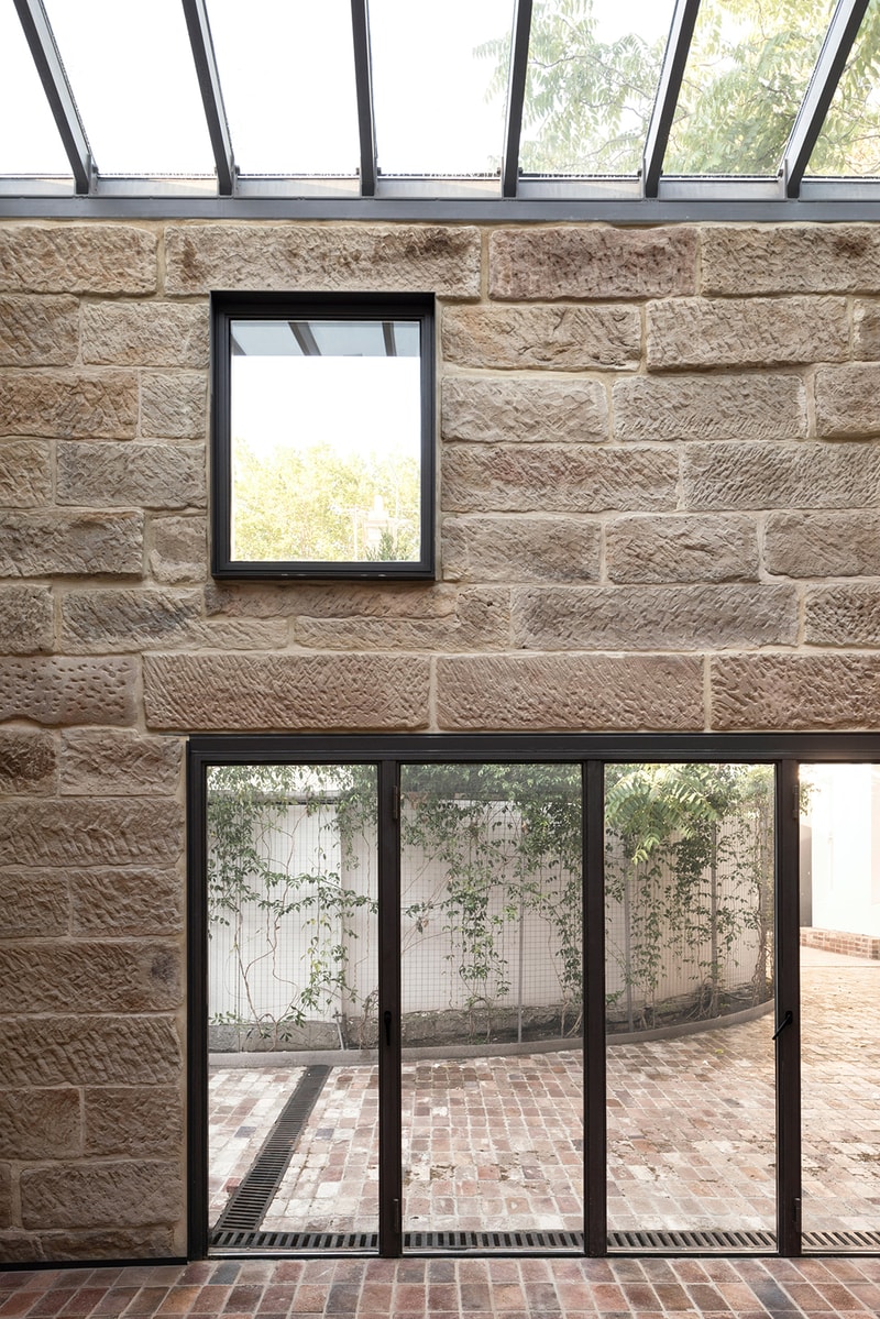Sydney Home Renato D'Ettorre Architects Traditional Italian Italianate Villa Reference Inspiration Houses House Victorian Era Property Three Bedrooms Guest Quarters Double Height Living Space Vrick Ceiling Glass Front Courtyard Views Wooden Staircase Glass-Panelled Doors