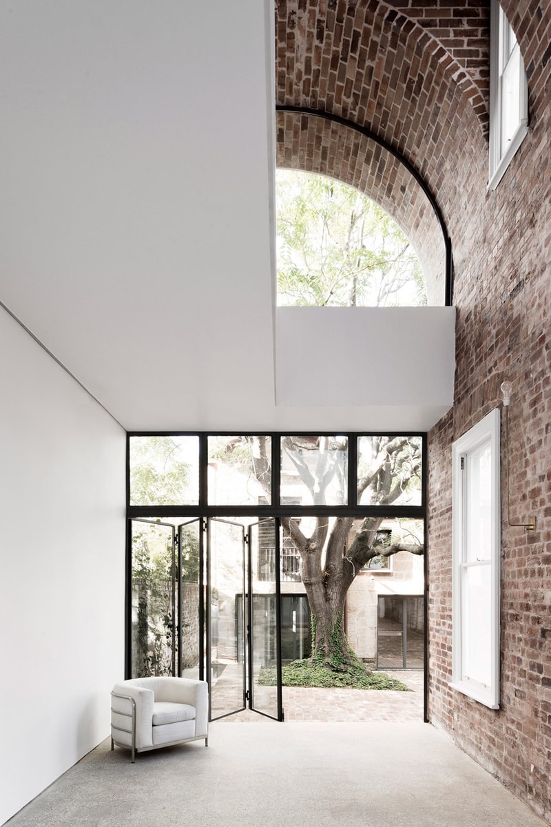 Sydney Home Renato D'Ettorre Architects Traditional Italian Italianate Villa Reference Inspiration Houses House Victorian Era Property Three Bedrooms Guest Quarters Double Height Living Space Vrick Ceiling Glass Front Courtyard Views Wooden Staircase Glass-Panelled Doors