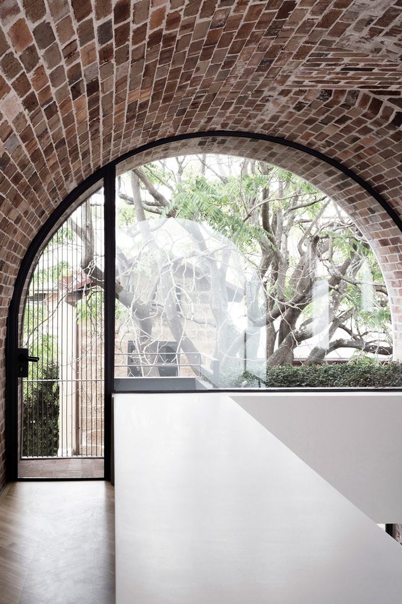 Sydney Home Renato D'Ettorre Architects Traditional Italian Italianate Villa Reference Inspiration Houses House Victorian Era Property Three Bedrooms Guest Quarters Double Height Living Space Vrick Ceiling Glass Front Courtyard Views Wooden Staircase Glass-Panelled Doors