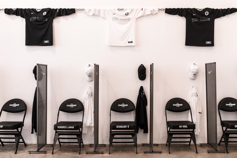 Kendrick Lamar DAMN TDE Nike Championship Shop Blends in Los Angeles