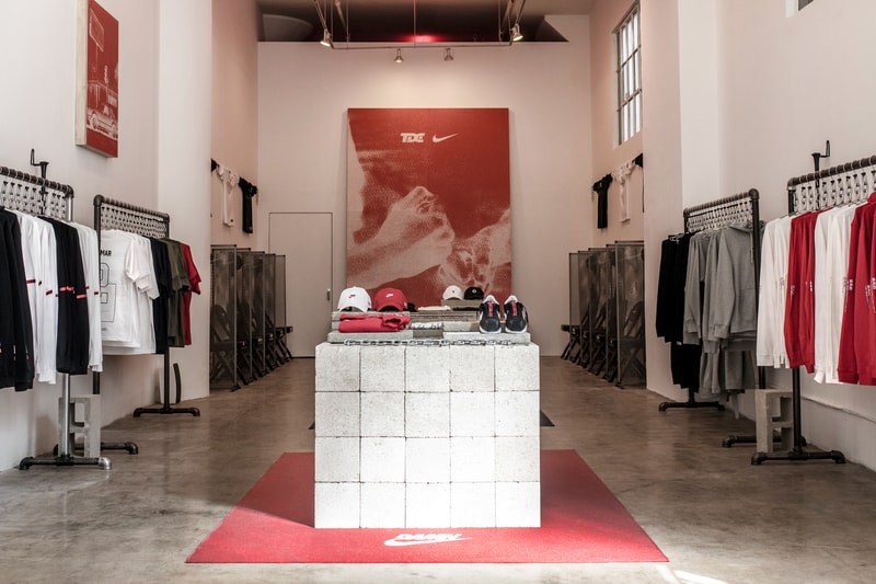 Kendrick Lamar DAMN TDE Nike Championship Shop Blends in Los Angeles