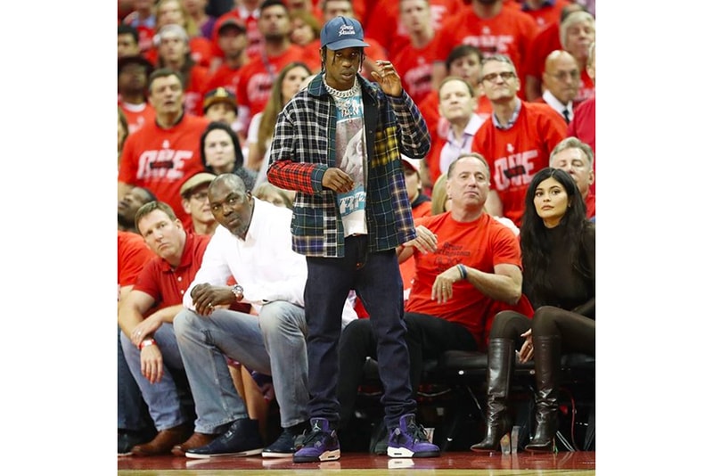 Travis Scott Spotted in Air Jordan 4 "Purple" | Hypebeast