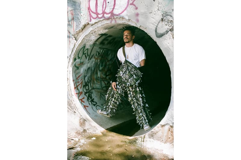 ULTRAOLIVE® Camo 3D Leaf Fabric ULTRA_Experiments track pants shoulder bag release info