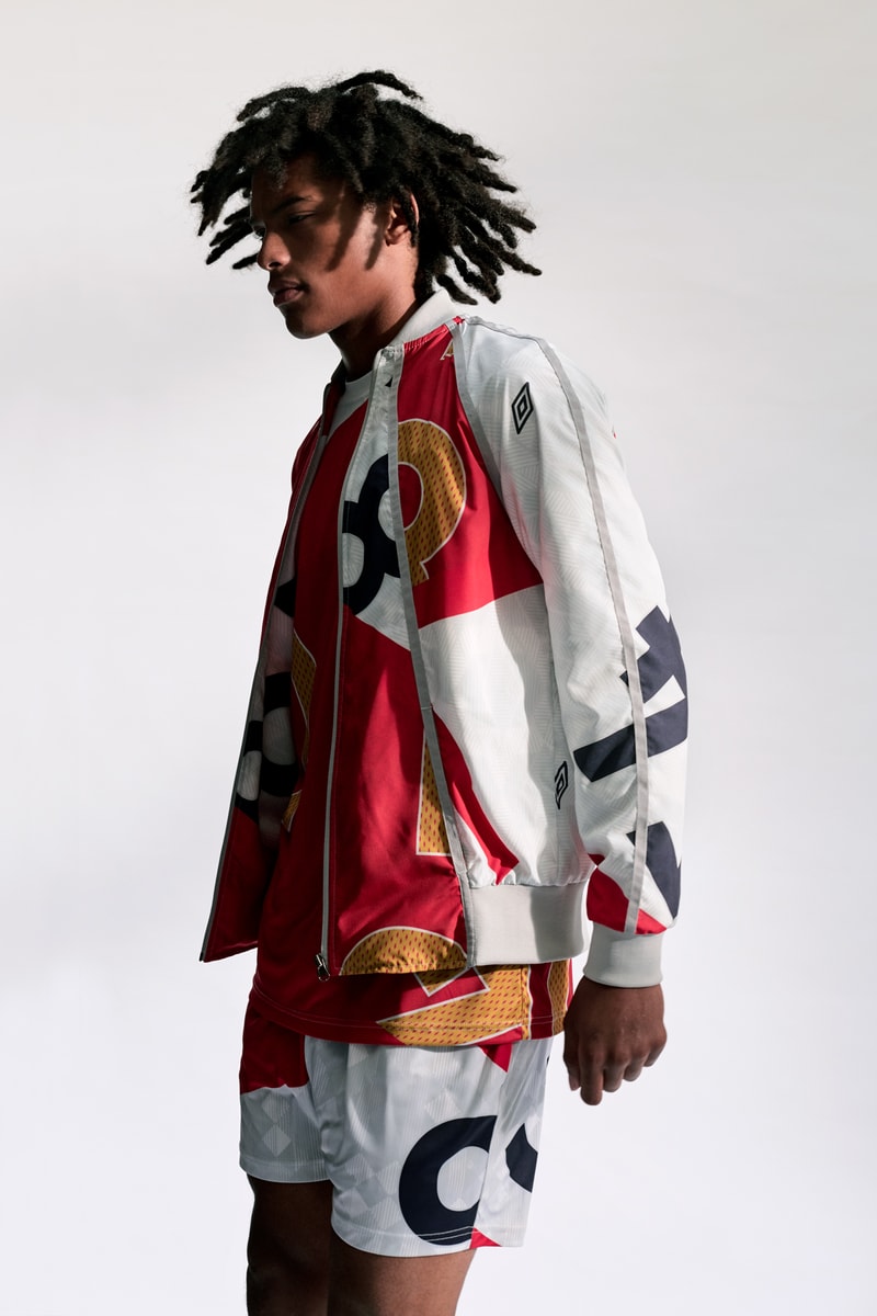 Umbro Christopher Raeburn Spring Summer 2018 Collection Lookbook Collaboration SS18 soccer football uniform jersey remade reduced recycled english deconstruct kit may 31