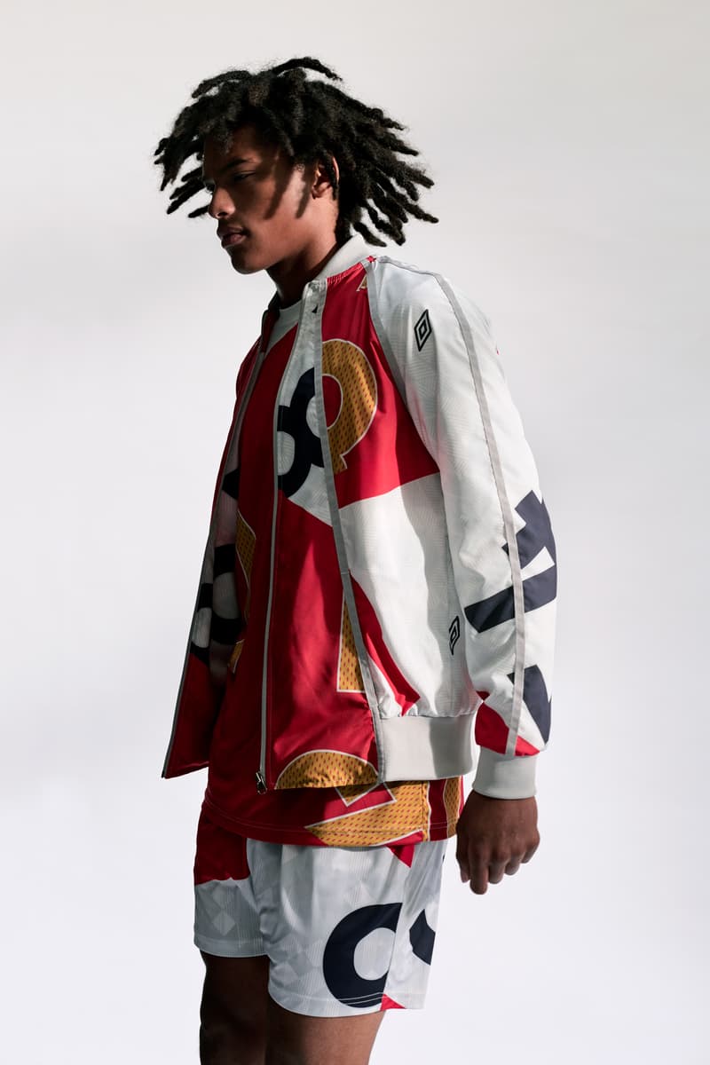 Umbro Christopher Raeburn Spring Summer 2018 Collection Lookbook Collaboration SS18 soccer football uniform jersey remade reduced recycled english deconstruct kit may 31
