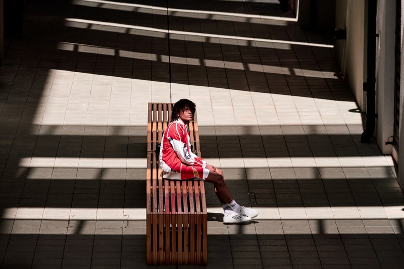 Umbro Christopher Raeburn Spring Summer 2018 Collection Lookbook Collaboration SS18 soccer football uniform jersey remade reduced recycled english deconstruct kit may 31