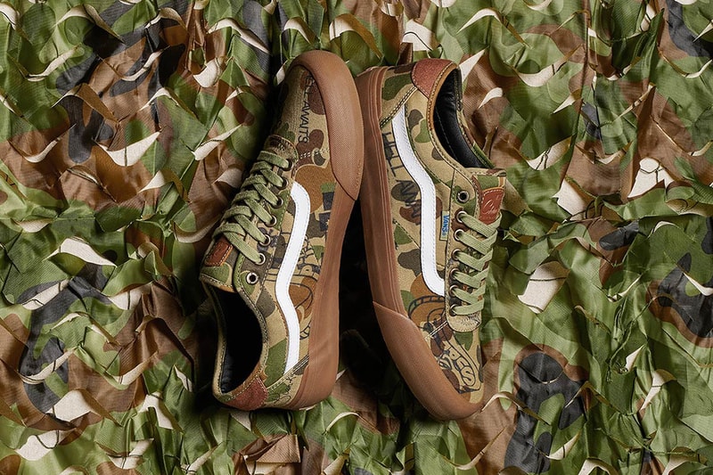 Vans x Supply Chima Pro 2 Camoflague Sneakers Kicks Shoes Trainers New Colorway Chima Ferguson Collaboration Graphics Doodles Inspired Girlfriend Dog Camo Upper Leather Tongue Patch Debossed Detailing White Side Stripe Gum Rubber Duracap Midsole Outsole Skate Sessions