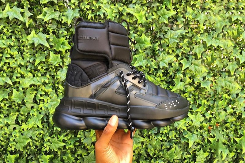 Versace Chain Reaction High Midnight Black Salehe Bembury First Look Preview Sneakers