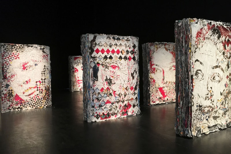 vhils urban fragments cent quare paris france relief portraits sculptures art artworks exhibitions