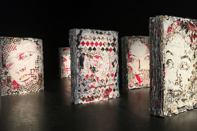 vhils urban fragments cent quare paris france relief portraits sculptures art artworks exhibitions