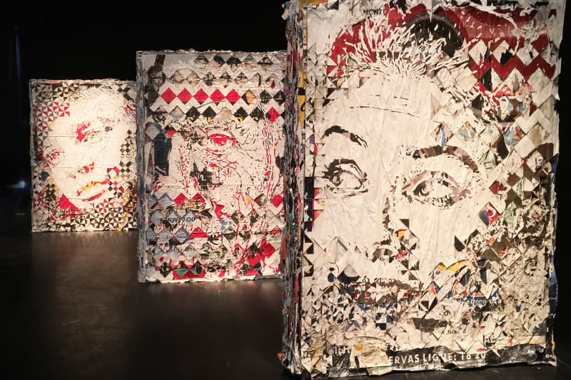 vhils urban fragments cent quare paris france relief portraits sculptures art artworks exhibitions