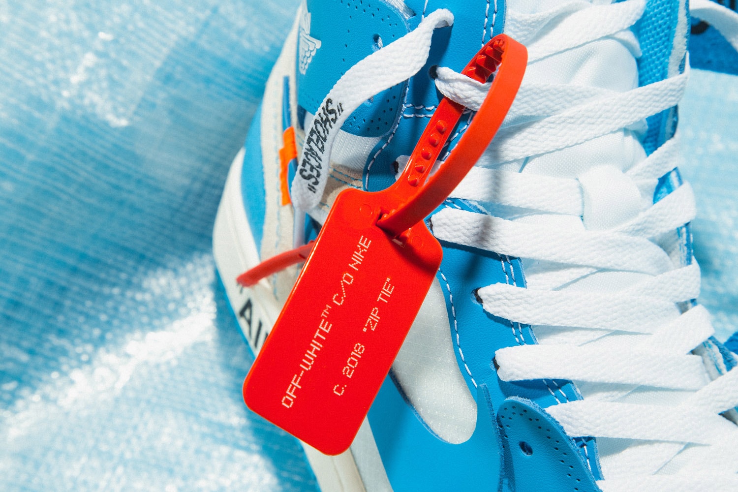 Virgil Abloh x Nike Air Jordan 1 "Dark Powder Blue" Collab Collaboration New Colorway Closer Look Coming Soon U.S. Exclusive On-Foot