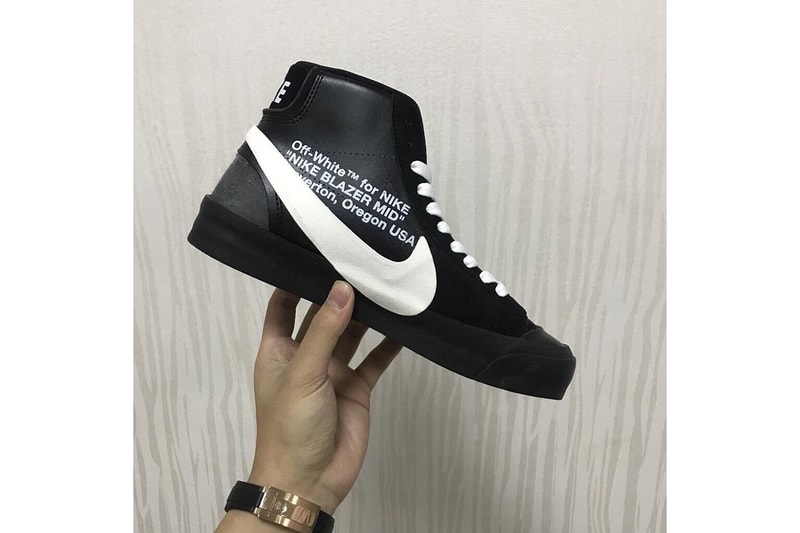 Virgil Abloh Nike Blazer Studio Mid Release info off-white sneakers footwear collaboration black grey vanilla