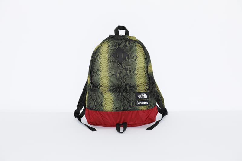 Supreme The North Face Snake Print Lightweight Day Pack Spring Collection