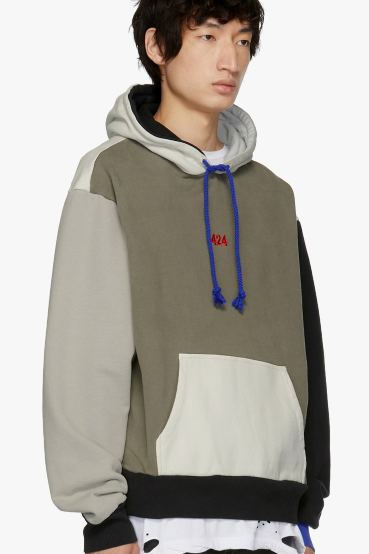 424 Colorblocked Hoodie SSENSE exclusive release info grey black blue guillermo andrade