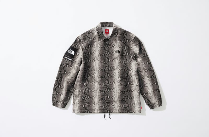 Supreme The North Face Snake Print Coach Jacket Spring Collection