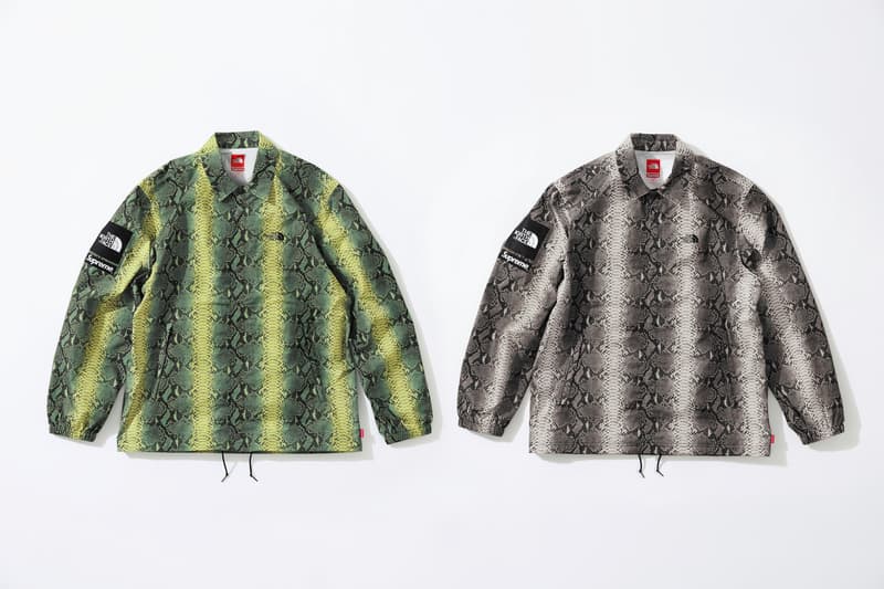 Supreme The North Face Snake Print Coach Jacket Spring Collection