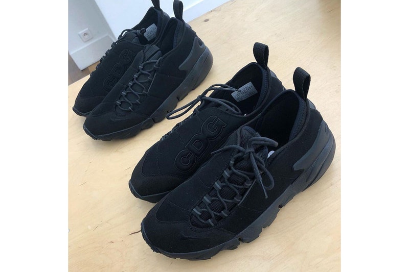 BLACK COMME des GARÇONS Nike Air Footscape NM paris fashion week sneaker collaboration teaser image leak debut release date info drop