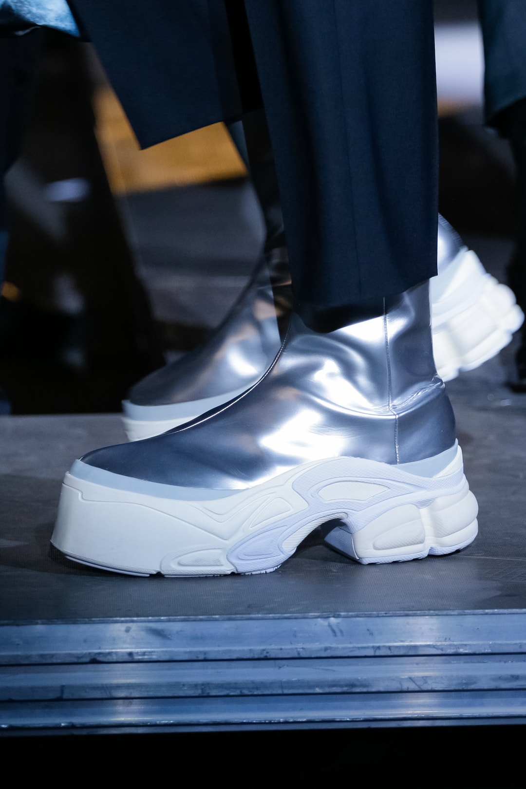 adidas by Raf Simons Spring/Summer 2019 Footwear sneakers leather platform boot Ozweego Detroit Runner paris fashion week runway
