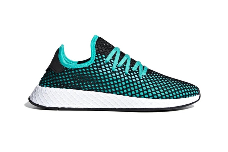 adidas Deerupt Summer 2018 release info sneakers footwear core black cloud white turbo Hi-Res Aqua