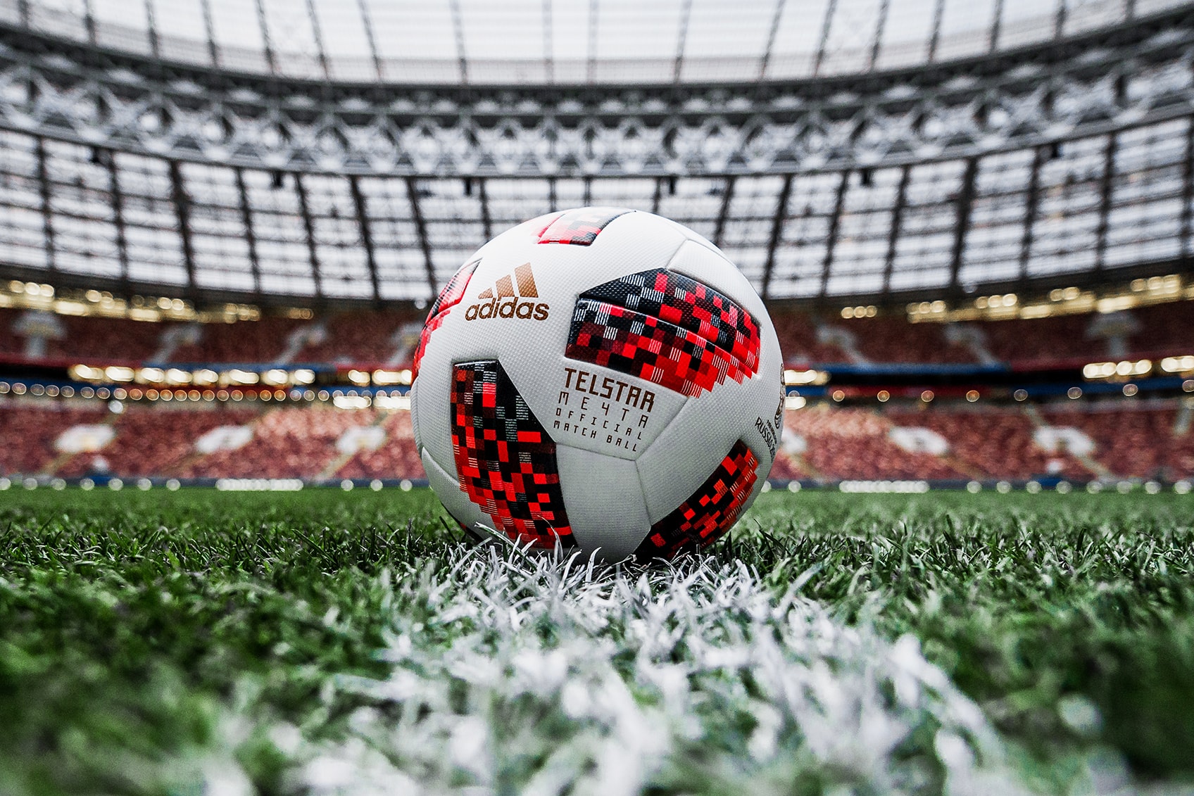 adidas Football 2018 FIFA World Cup Knockout Stage Ball Sports Moscow 26 June Telstar Mechta Dream Ambition Russia
