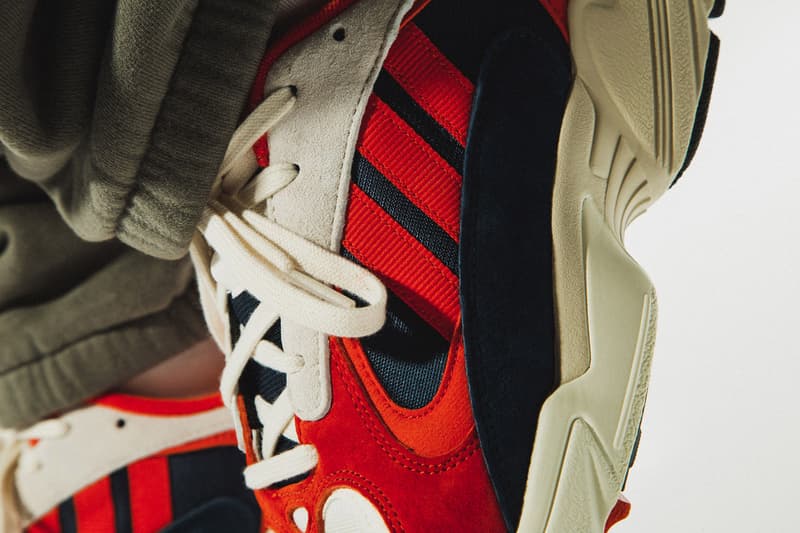 adidas Originals YUNG-1 Closer Look On-Foot Kicks Shoes Trainers Sneakers Orange White Navy Chunky Sneaker Dad Shoe