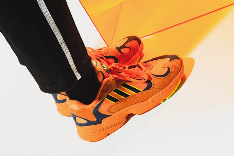 adidas Originals YUNG-1 Closer Look On-Foot Kicks Shoes Trainers Sneakers Orange White Navy Chunky Sneaker Dad Shoe