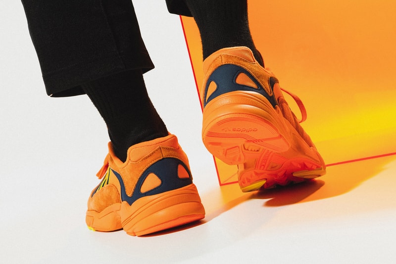adidas Originals YUNG-1 Closer Look On-Foot Kicks Shoes Trainers Sneakers Orange White Navy Chunky Sneaker Dad Shoe