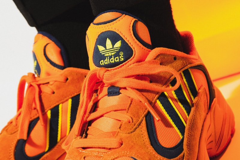 adidas Originals YUNG-1 Closer Look On-Foot Kicks Shoes Trainers Sneakers Orange White Navy Chunky Sneaker Dad Shoe