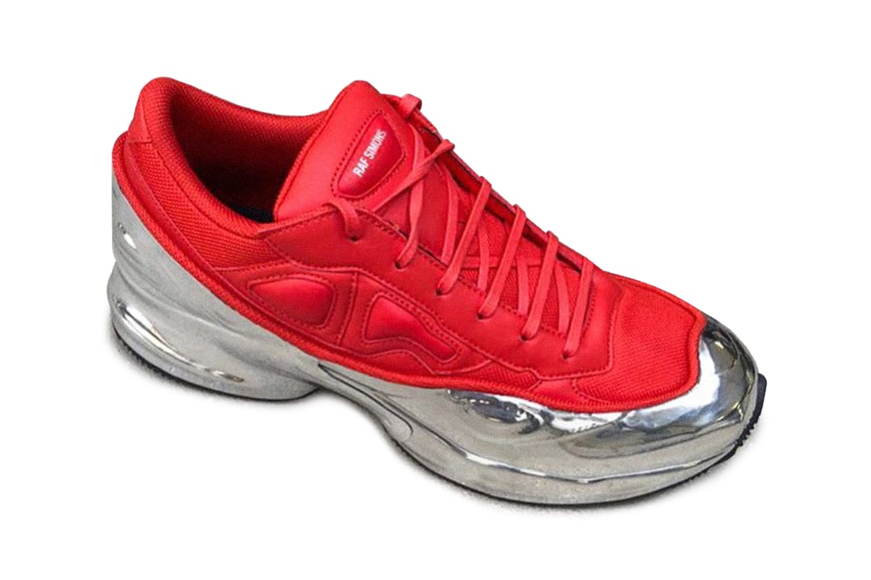 raf simons silver sneakers