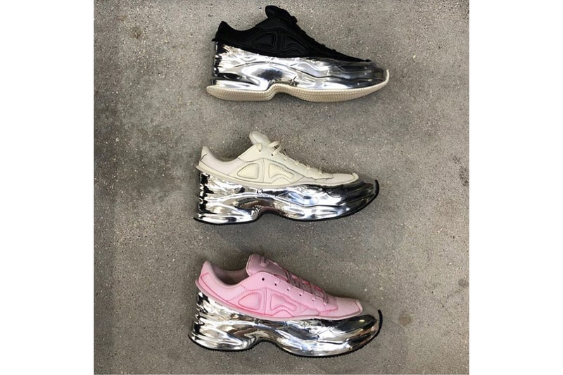 adidas by raf simons silver ozweego red black