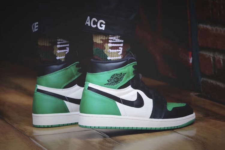 An On-Feet Look at the Air Jordan 1 High “Pine Green”